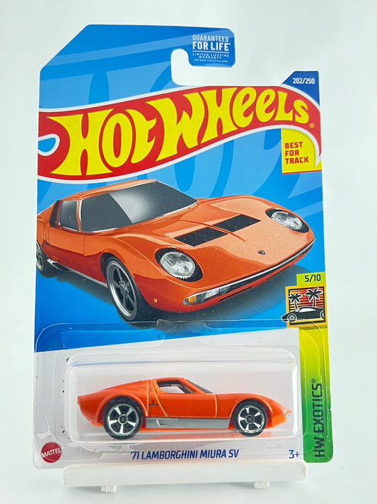 71 LAMBORGHINI MIURA SV - ORANGE - 5D - Its Fun- Hot wheels - matchbox - diecast