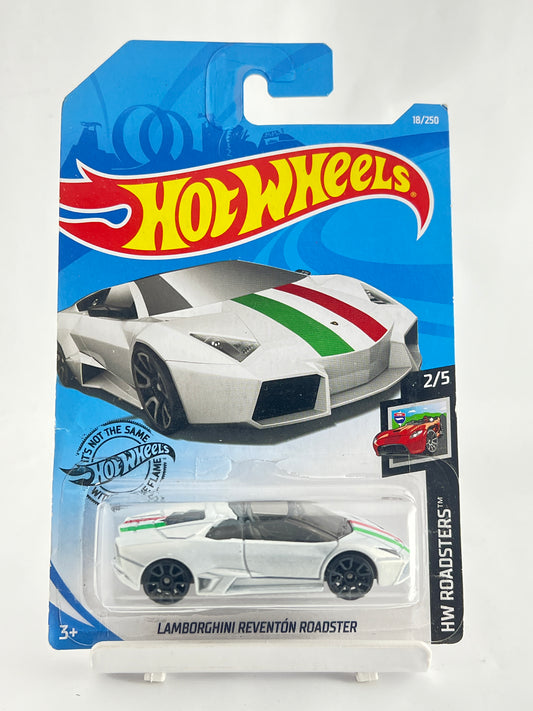 LAMBORGHINI REVENTON ROADSTER - WHITE - 5D - Its Fun- Hot wheels - matchbox - diecast
