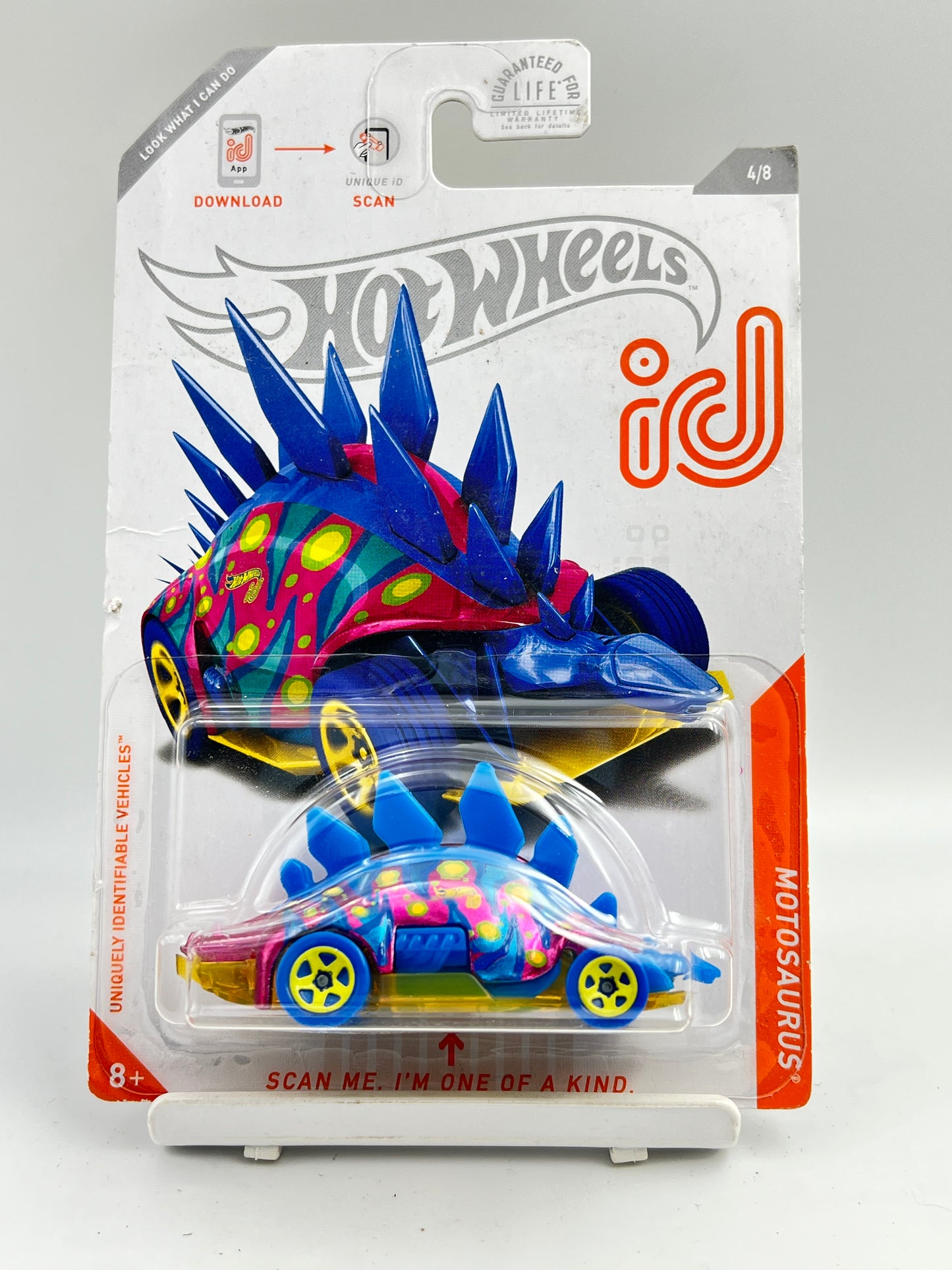 ( CARD AS IN PIC ) - IMPORTED - HOT WHEELS -  ID CAR - MOTOSAURUS - 7A