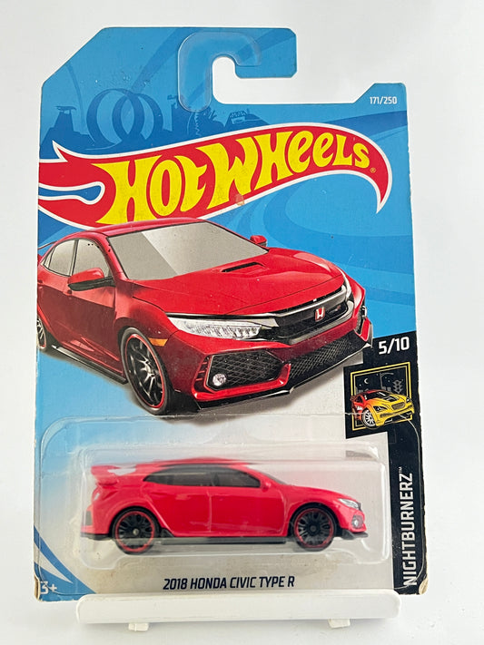 2018 HONDA CIVIC TYPE R -RED -4A - Its Fun- Hot wheels - matchbox - diecast