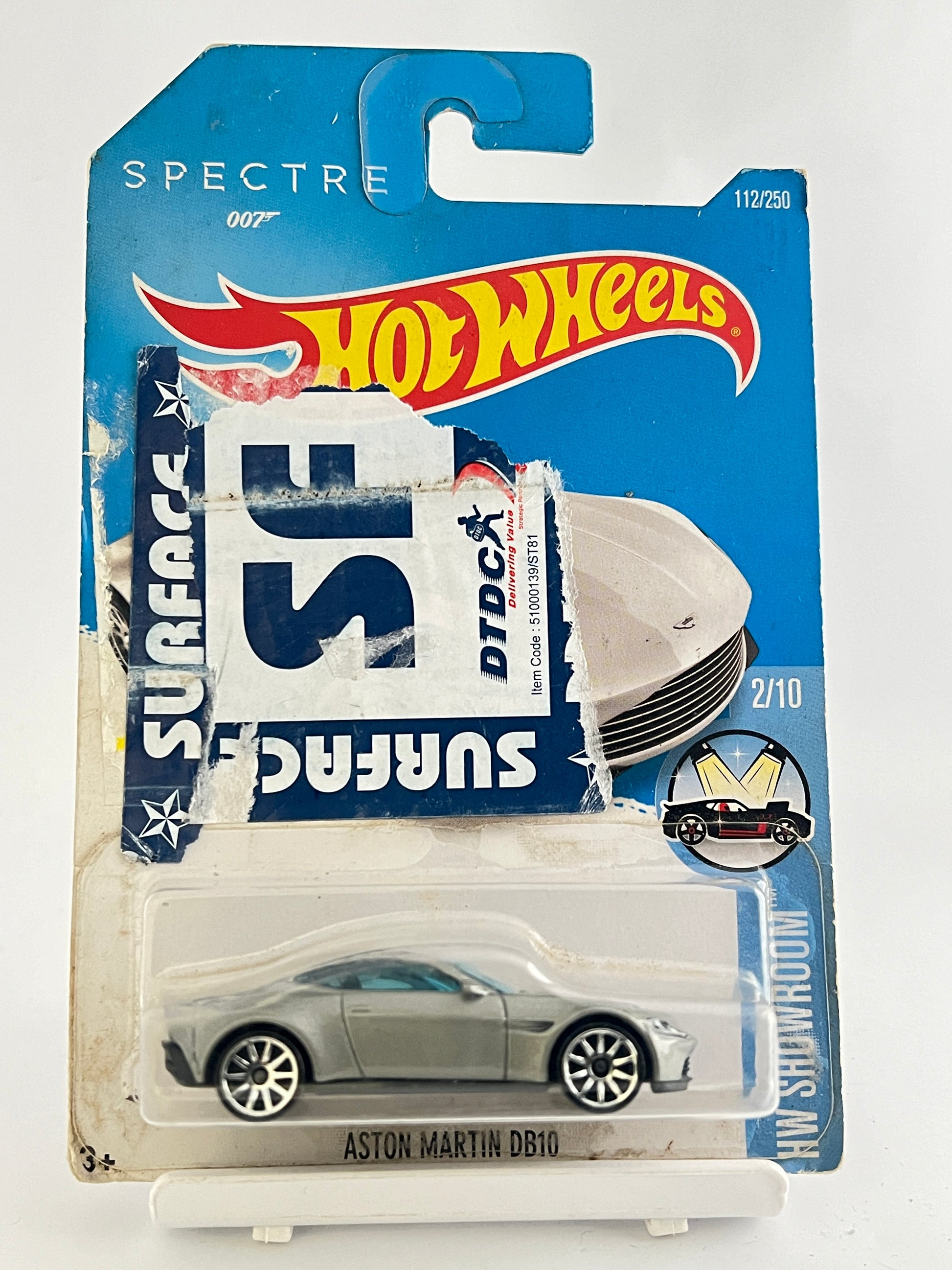 ASTON MARTIN DB10 - CARD DAMAGE AND DIRT - 4A - Its Fun- Hot wheels - matchbox - diecast
