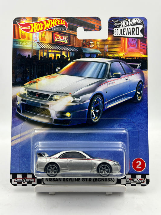 HOT WHEELS - PREMIUM - RARE - NISSAN SKYLINE GT-R (BCNR33) - BOULEVARD SERIES #2 - 4F - FREE PROTECTOR