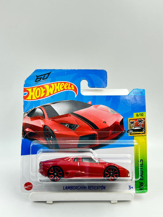 DAMAGED CARD - IMPORTED - HOT WHEELS -  LAMBORGHINI REVENTON - SHORT CARD - 6C