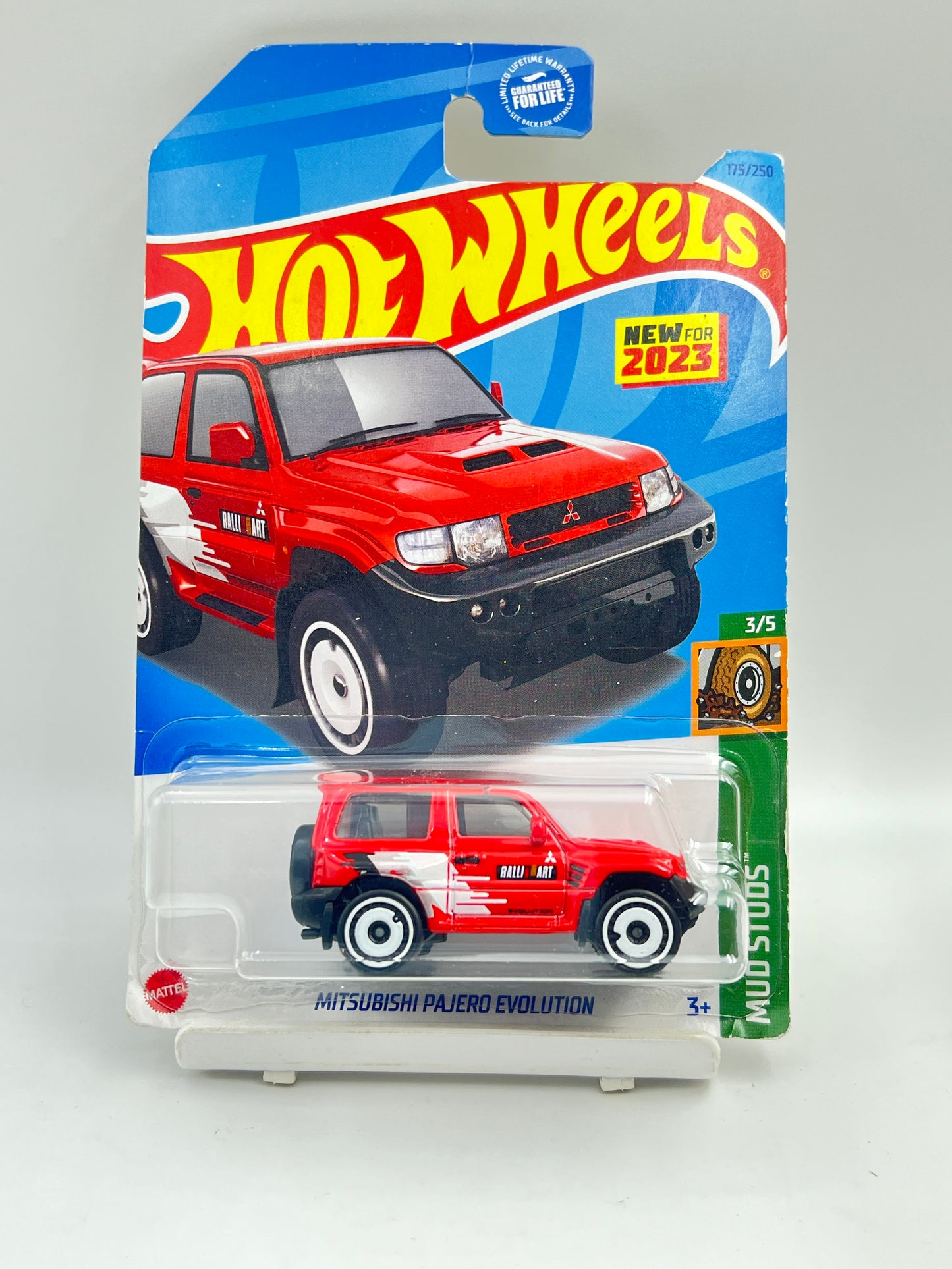 HOOK CREASE - HAIRLINE CRACK - IMPORTED - HOT WHEELS -  MITSUBISHI PAJERO EVOLUTION - 1B