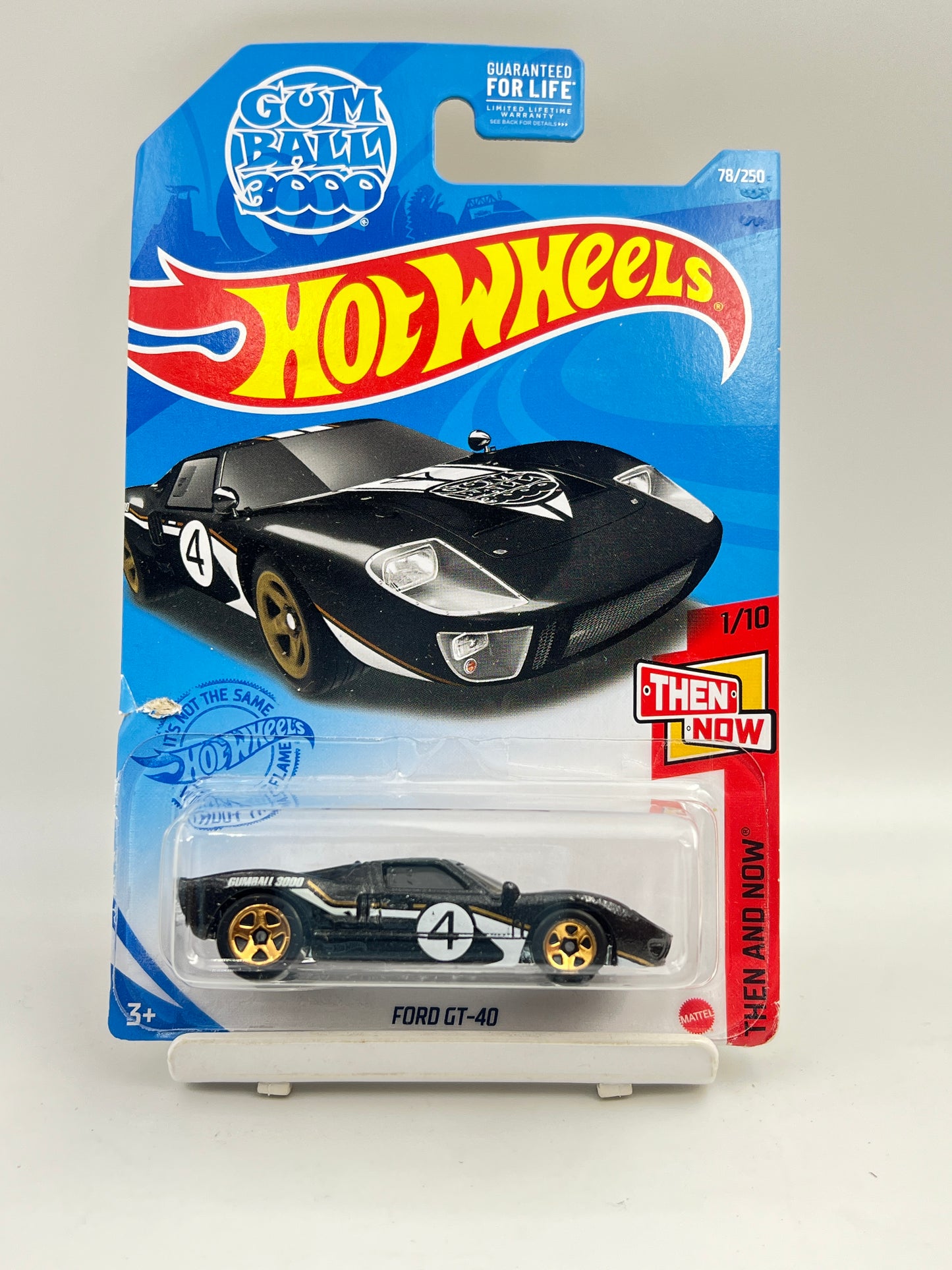 DAMAGED CARD - IMPORTED - HOT WHEELS -  FORD GT-40 - 1A