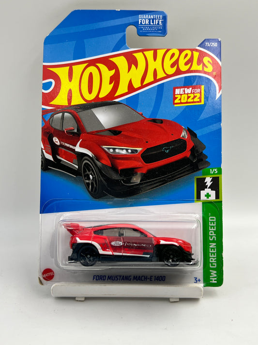 SOFT CORNERS - IMPORTED - HOT WHEELS -  FORD MUSTANG MACH-E 1400 - RED - 3D
