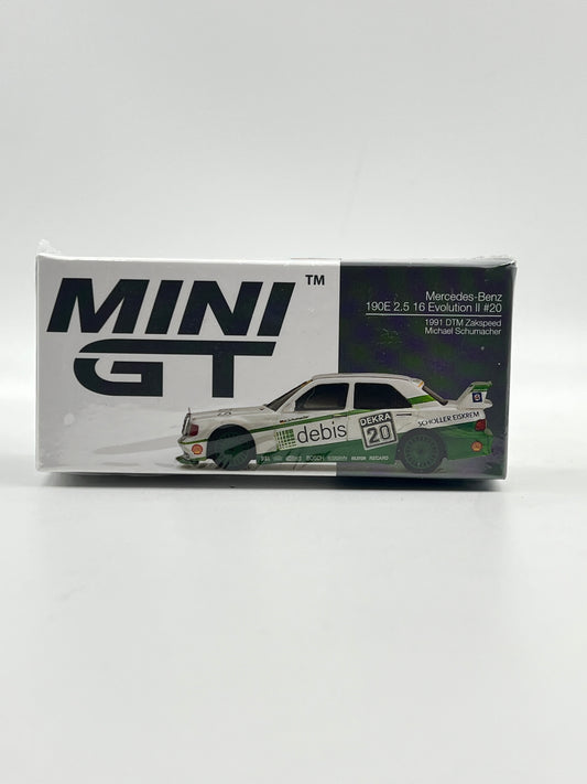 MINI GT - SEALED - MERCEDES BENZ 190E 2.5 16 EVOLUTION II #20 - 1991 DTM ZAKSPEED MICHAEL SCHUMACHER - #366