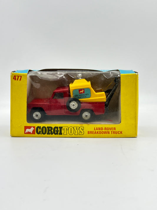 1970s - VINTAGE COLLECTIBLE - CORGI TOYS - LAND ROVER BREAKDOWN TRUCK - WITH WORKING TOW ROPE - NEW CONDITION