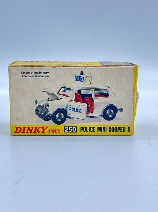1960s-1970s MANUFACTURED - DINKY TOYS - POLICE MINI COOPER S WITH BOX