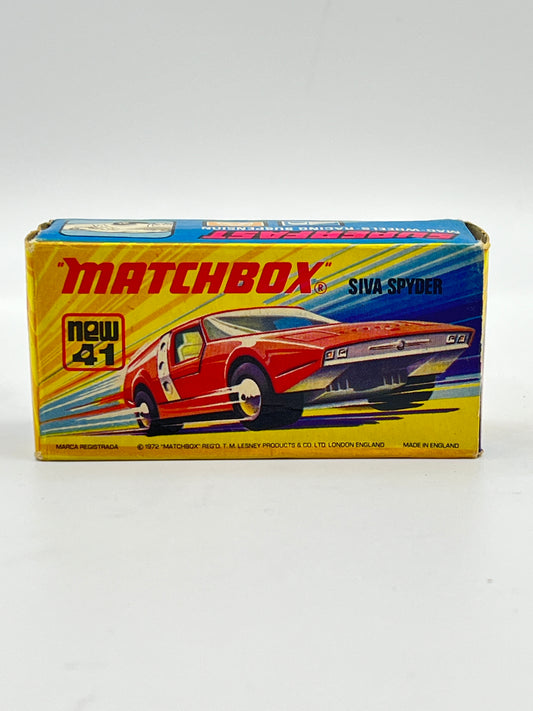 1972 MANUAFACTURED - MATCHBOX - MADE IN ENGLAND - SIVA SPYDER