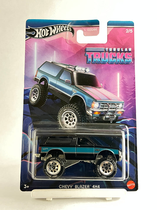 CREASED CARD - TUBULAR TRUCKS - CHEVY BLAZER 4X4 - HEAVY METAL - 4F - Its Fun- Hot wheels - matchbox - diecast