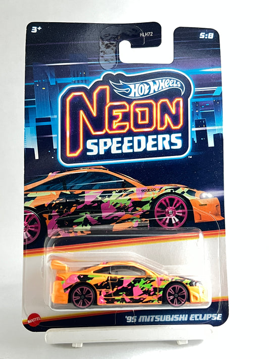 NEON SPEEDERS - 95 MITSUBISH ECLIPSE - 4C - Its Fun- Hot wheels - matchbox - diecast