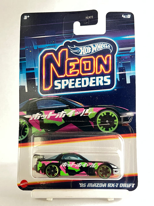 NEON SPEEDERS - 95 MAZDA RX-7 DRIFT - 4C - Its Fun- Hot wheels - matchbox - diecast