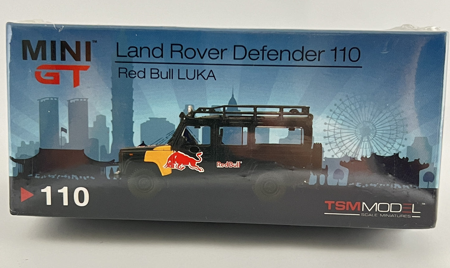 MINI GT - LAND ROVER DEFENDER 110 - RED BULL LUKA - IMPORTED - Its Fun- Hot wheels - matchbox - diecast
