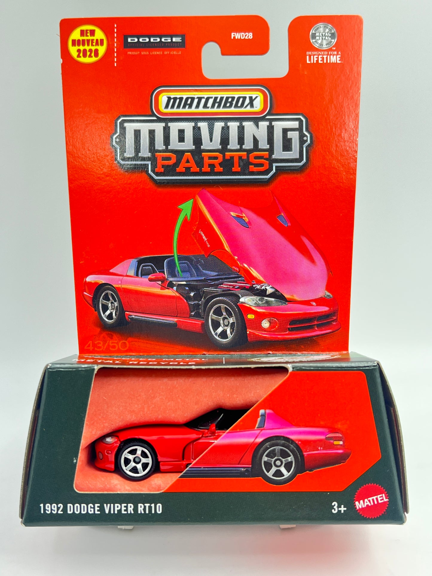 MATCHBOX - MOVING PARTS - 1992 DODGE VIPER RT10 - 3B