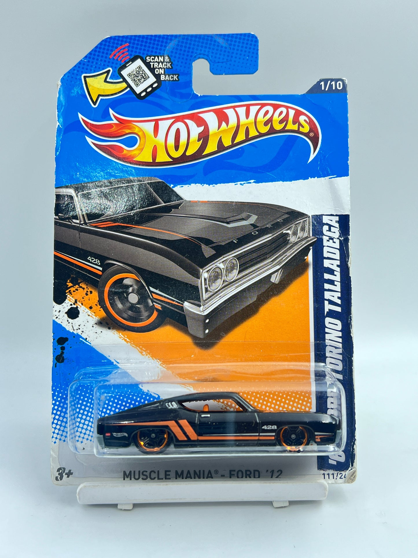 CREASED CARD -IMPORTED - HOT WHEELS - 69 FORD TORINO TALLADEGA - C1