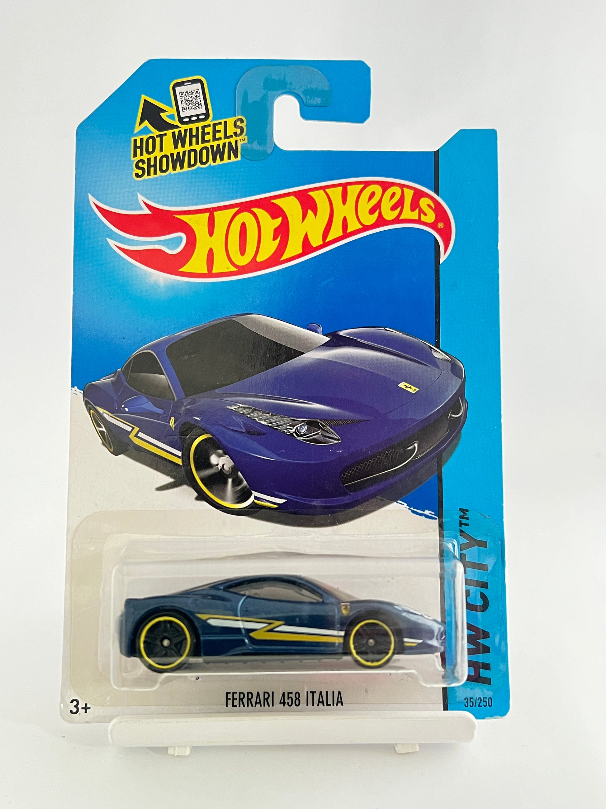 FERRARI 458 ITALIA -BLUE -3C - Its Fun- Hot wheels - matchbox - diecast
