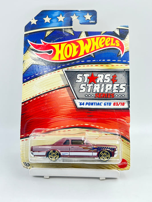 CARD / BLISTER DAMAGE - IMPORTED - HOT WHEELS -  64 PONIAC GTO - 3D