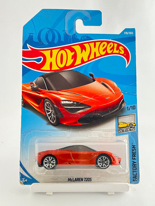 MCLAREN 720 - ORANGE -CARD CREASED - 4A - Its Fun- Hot wheels - matchbox - diecast