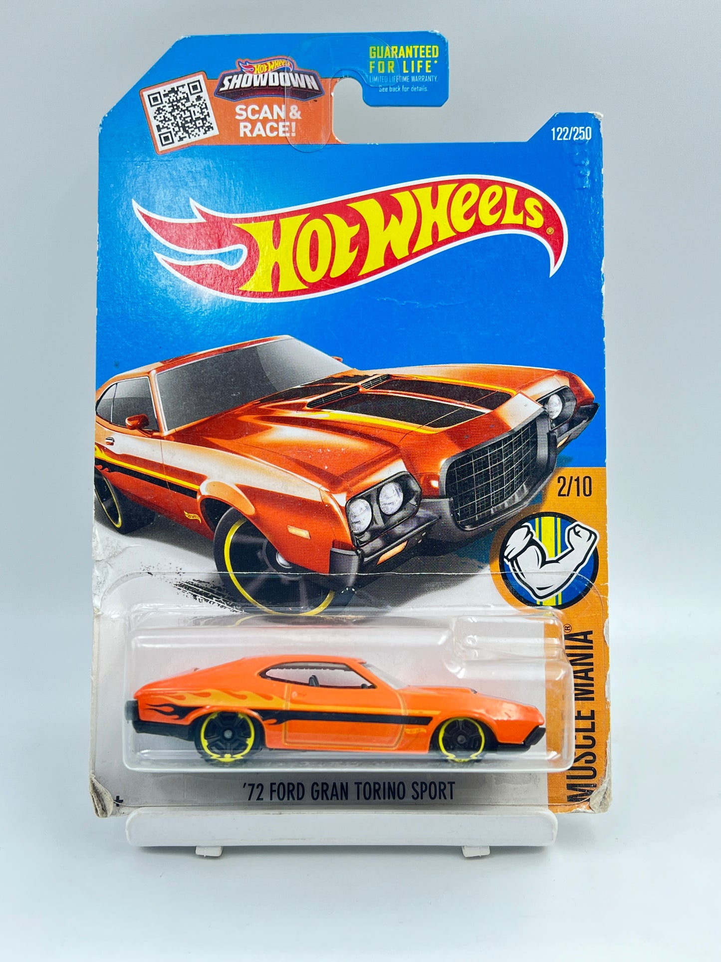 DAMAGED CARD - IMPORTED - HOT WHEELS -  72 FORD GRAN TORINO SPORT - 3C