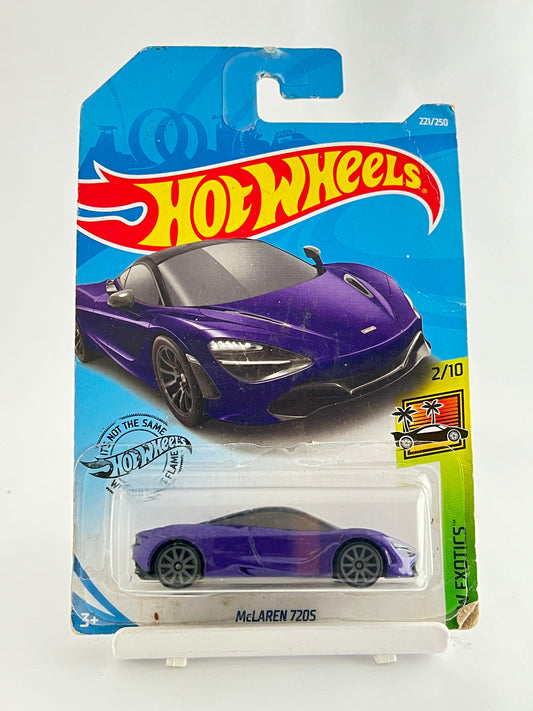MCLAREN 720S - PURPLE - BLISTER CRACK +CARD BENT - 4A - Its Fun- Hot wheels - matchbox - diecast