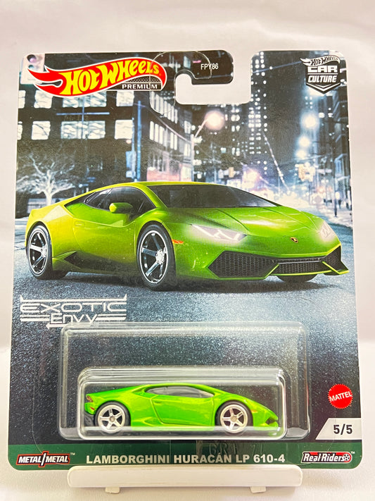 HOT WHEELS - PREMIUM - LAMBORGHINI HURACAN LP 610-4 - GREEN - 5B