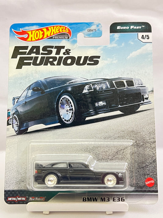 HOT WHEELS - PREMIUM - FAST AND FURIOUS - BMW M3 E36 BLACK - 5B