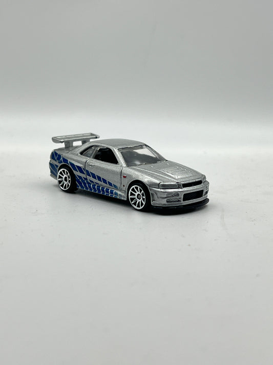 UNCARDED - NISSAN SKYLINE GT-R R34 - FAST AND FURIOUS - WITH UNCARDED CARS PROTECTOR