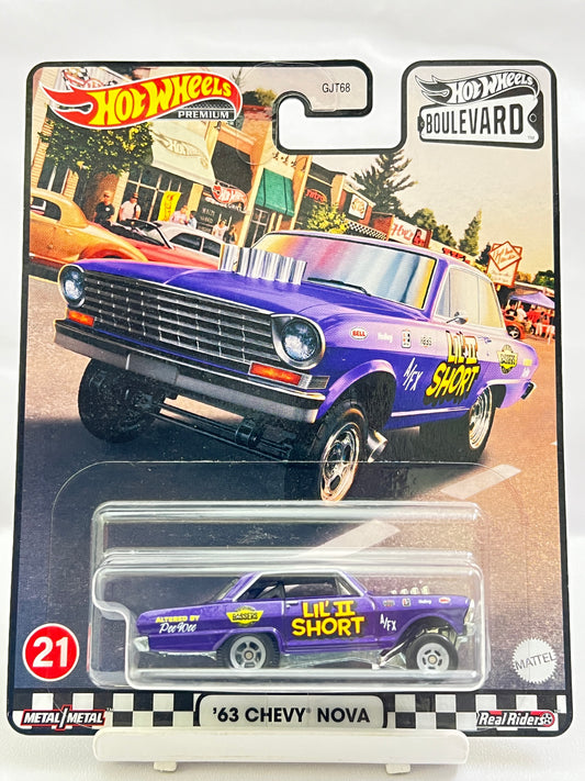 BLISTER DAMAGED - HOT WHEELS - PREMIUM - 63 CHEVY NOVA - 5A