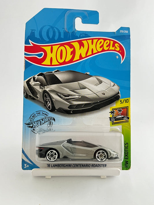 16 LAMBORGHINI CENTENARIO ROADSTER - 5D - Its Fun- Hot wheels - matchbox - diecast