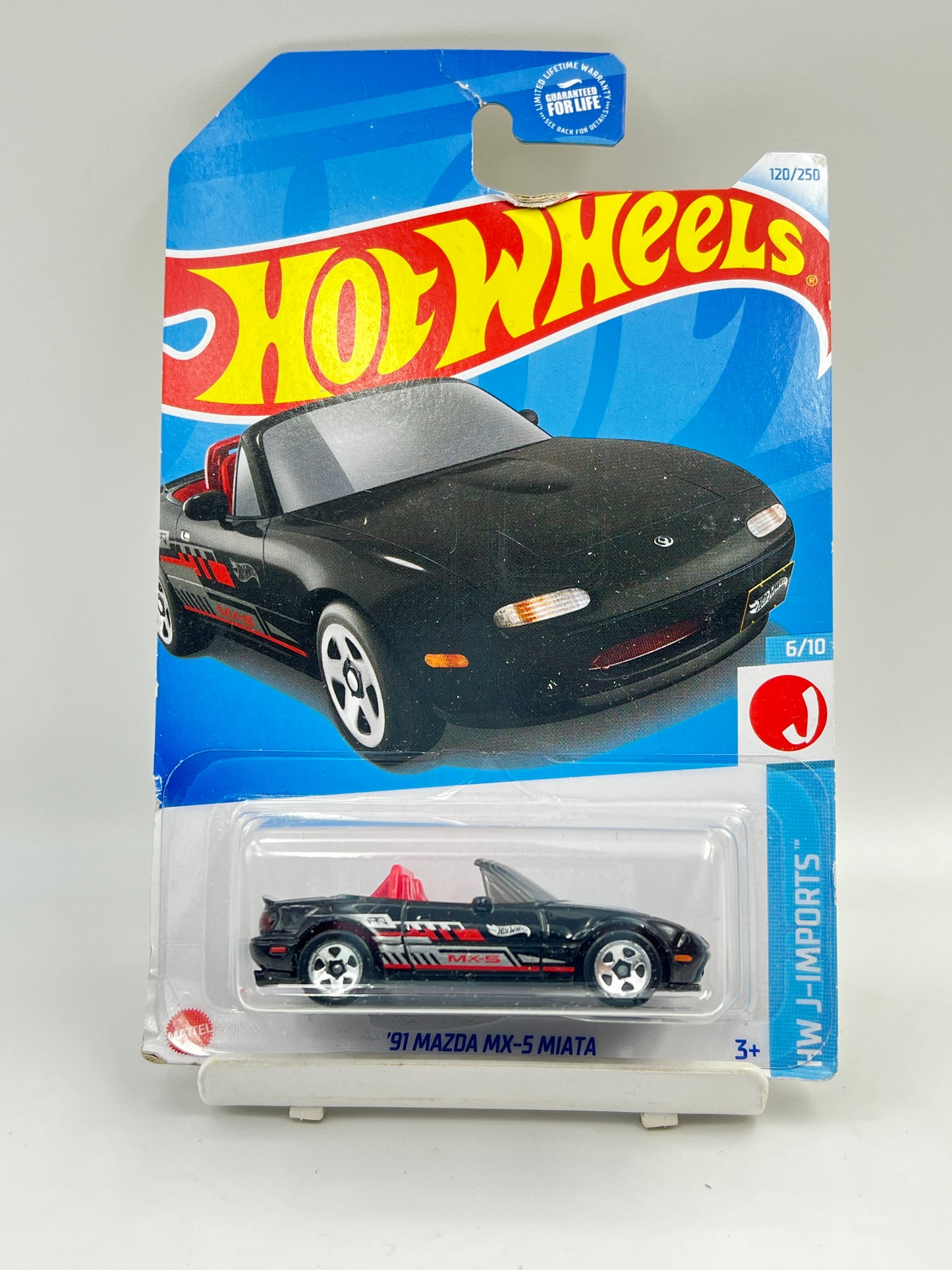 DAMAGED CARD - IMPORTED - HOT WHEELS - 91 MAZDA MX-5 MIATA - 7A