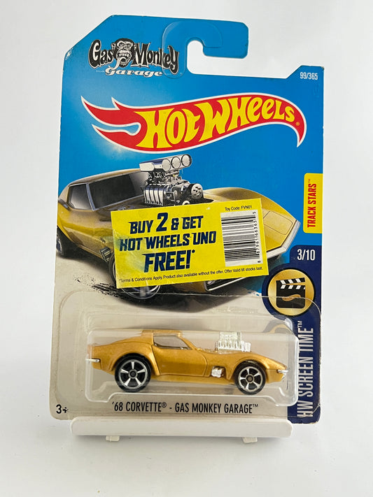 68 CORVETTE GAS MONKEY GARAGE - BLISTER CRACK -5E - Its Fun- Hot wheels - matchbox - diecast