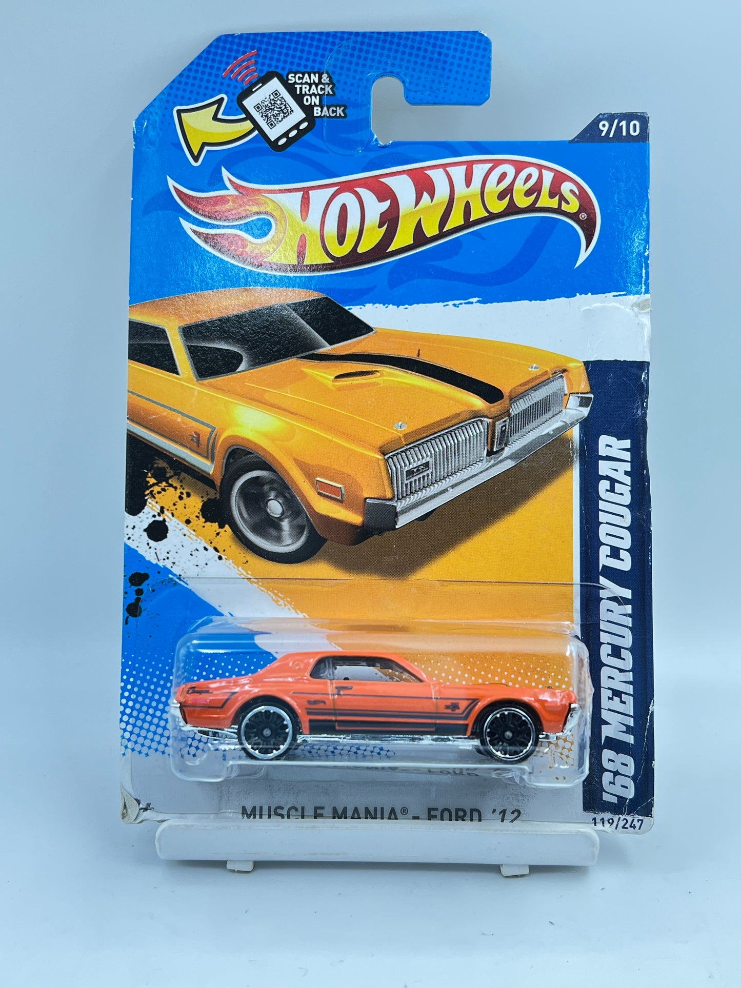 MILD CARD DAMAGE - HOT WHEELS - 68 MERCURY COUGAR - 7A