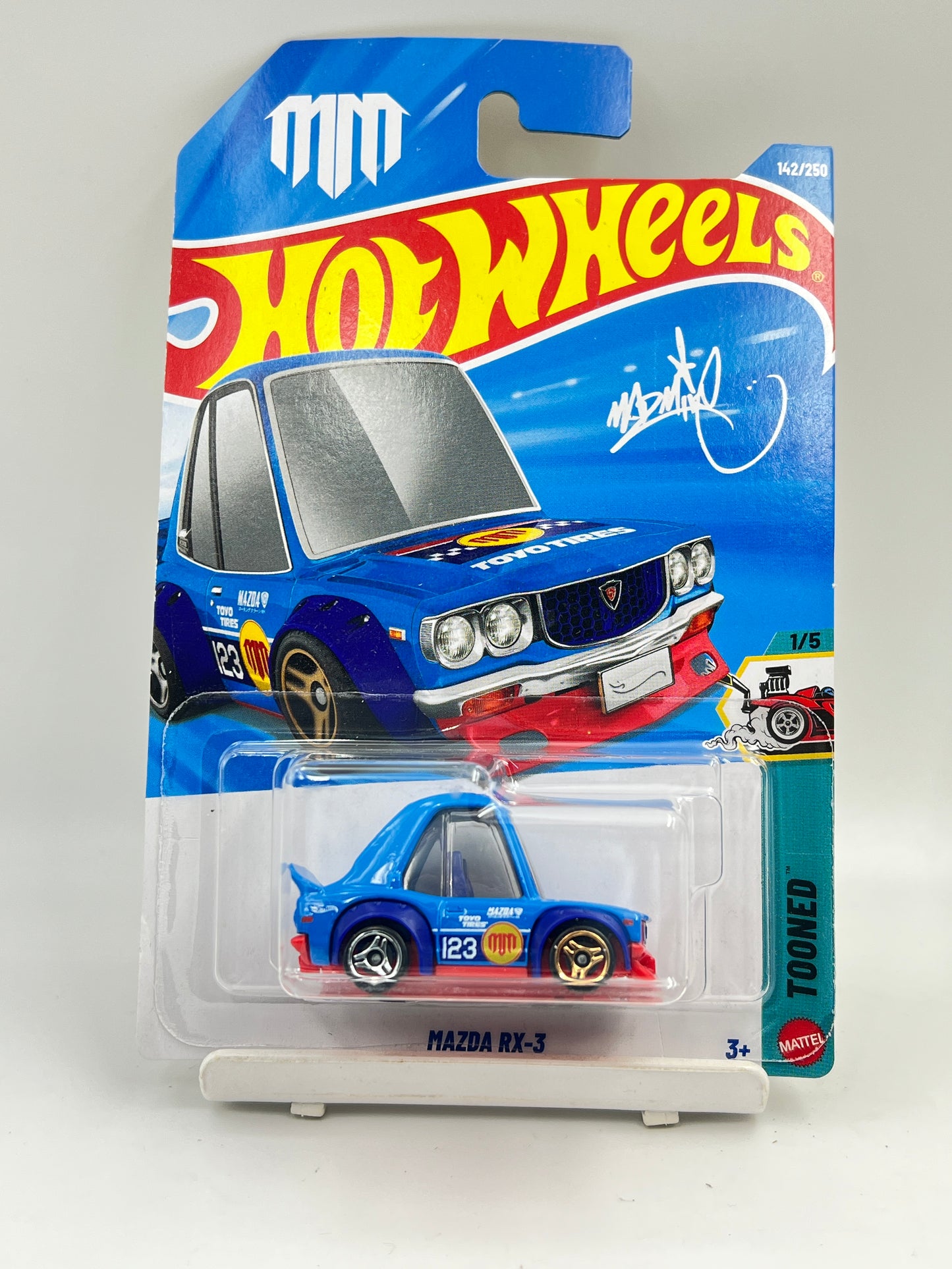HOT WHEELS - MAZDA RX-3 - BLUE - TOONED - C2