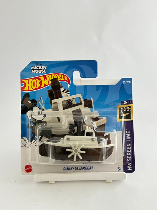 DISNEY STEAMBOAT - BROWN BASE - SHORT CARD - 4E - Its Fun- Hot wheels - matchbox - diecast