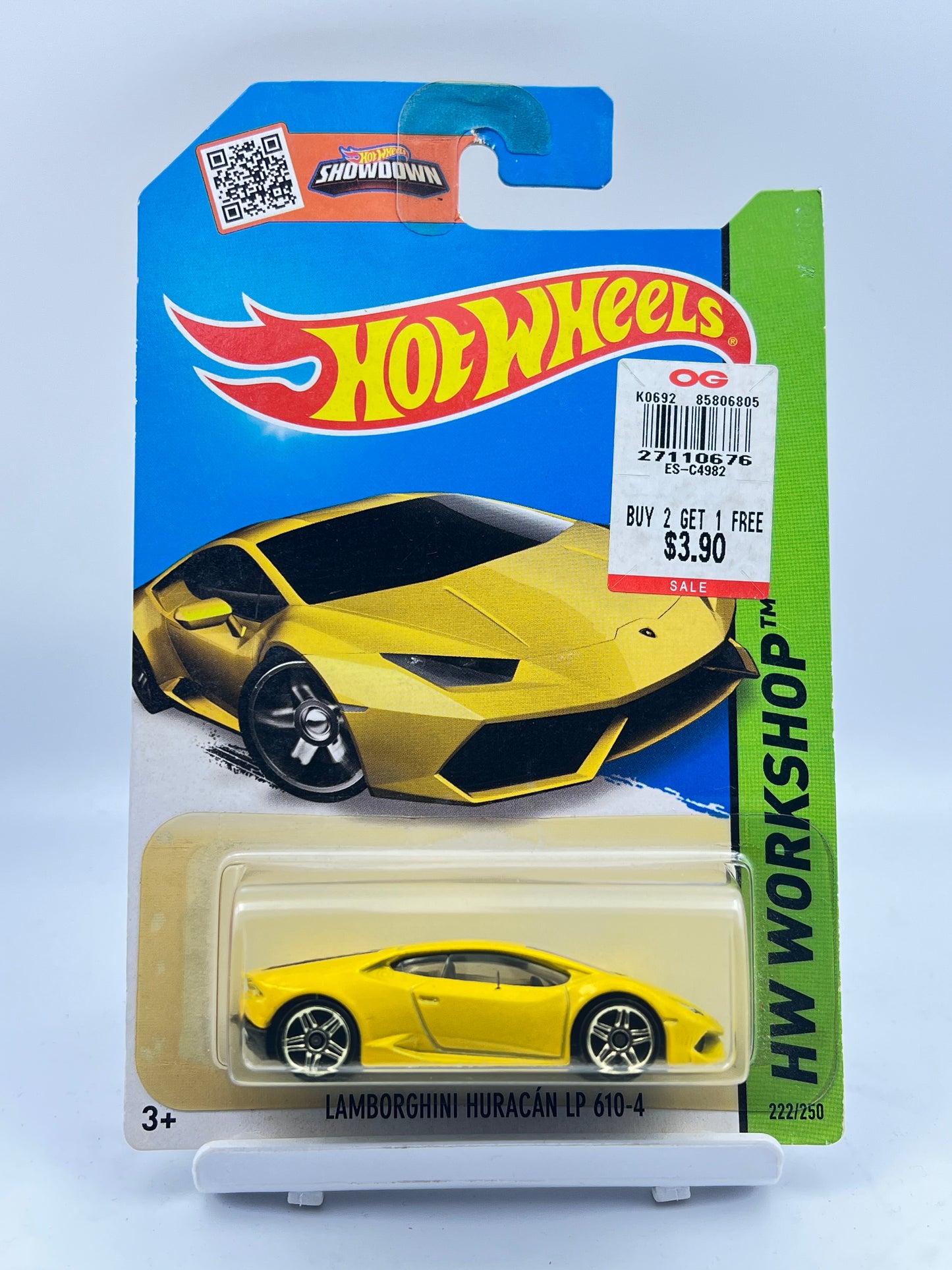 HOT WHEELS -( CARD AS IN PIC ) - LAMBORGHINI HURACAN LP 610-4 - 3E