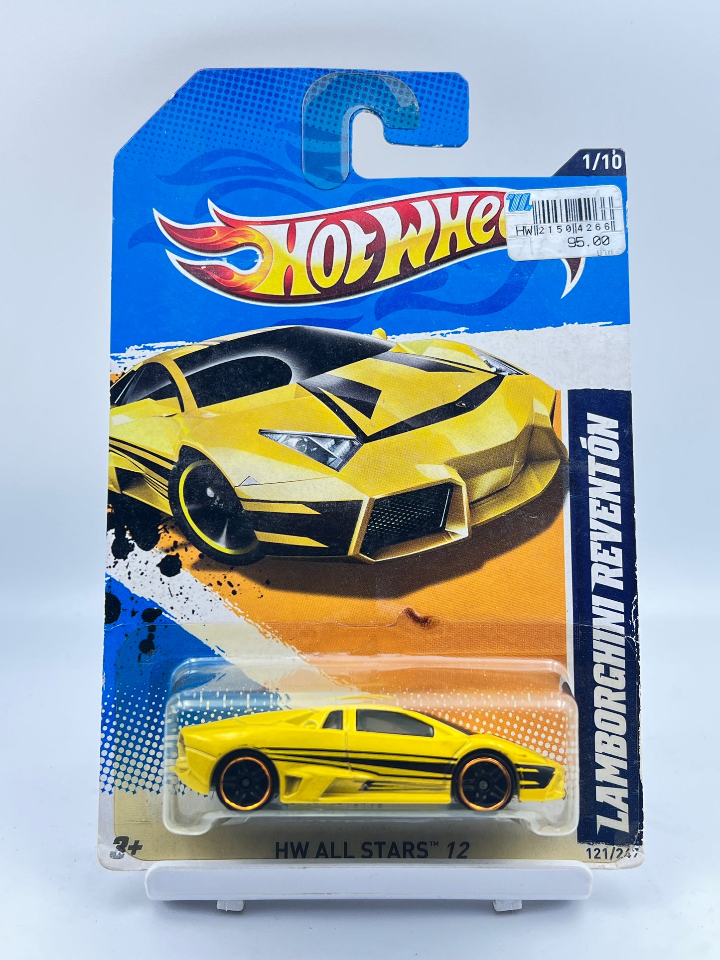 HOT WHEELS - - ( CARD AS IN PIC ) - LAMBORGHINI REVENTON - YELLOW - 3E