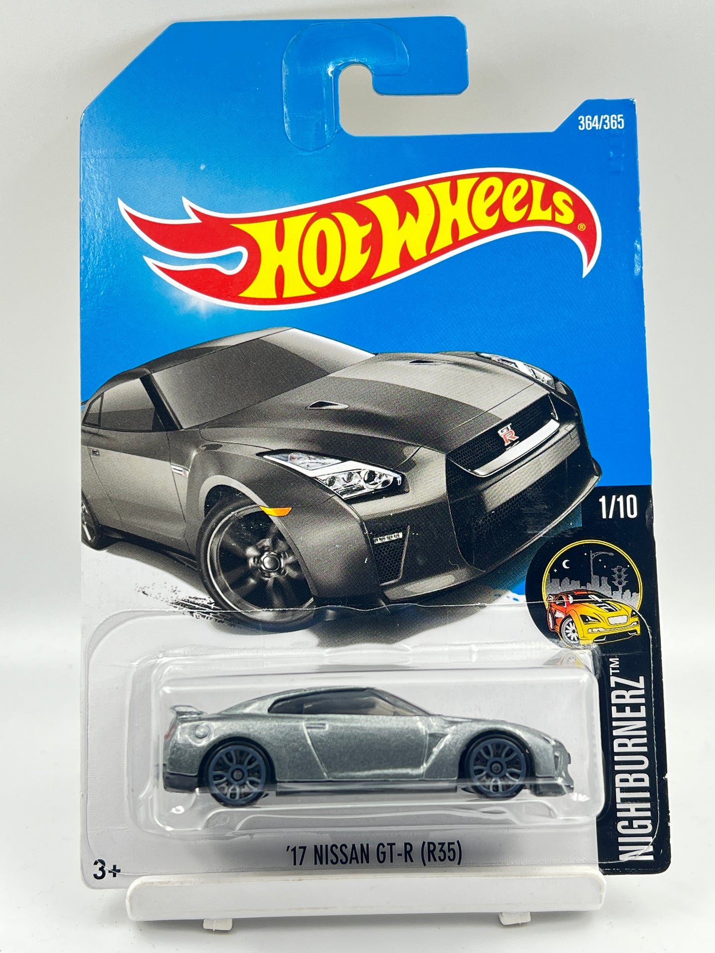 RARE - IMPORTED - HOT WHEELS - 17 NISSAN GT-R (R35) - GREY - 4E