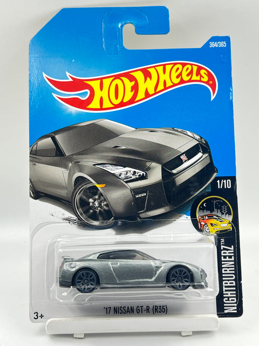 RARE - IMPORTED - HOT WHEELS - 17 NISSAN GT-R (R35) - GREY - 4E