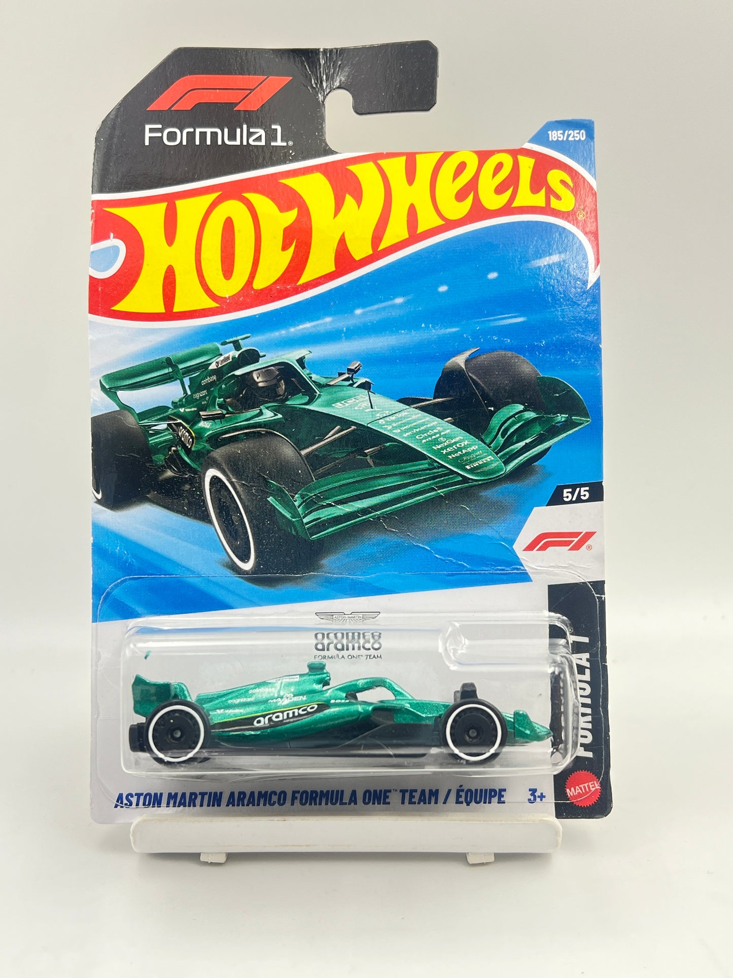 CREASED CARD - HOT WHEELS - ASTON MARTIN ARAMCO FORMULA ONE TEAM - 4F