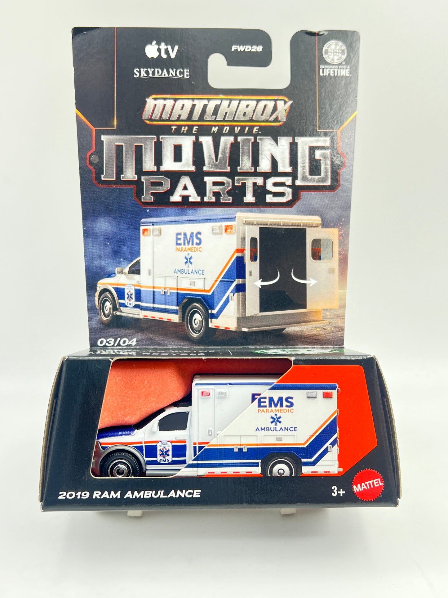 MATCHBOX - MOVING PARTS - 2019 RAM AMBULANCE - 1G