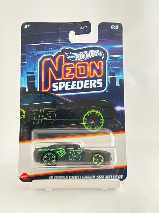 NEON SPEEDERS - 15 DODGE CHALLENGER SRT HELLCAT - 4C - Its Fun- Hot wheels - matchbox - diecast
