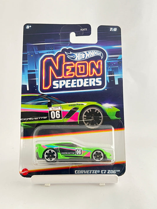 NEON SPEEDERS - CORVETTE C7 Z06 - 4C - Its Fun- Hot wheels - matchbox - diecast