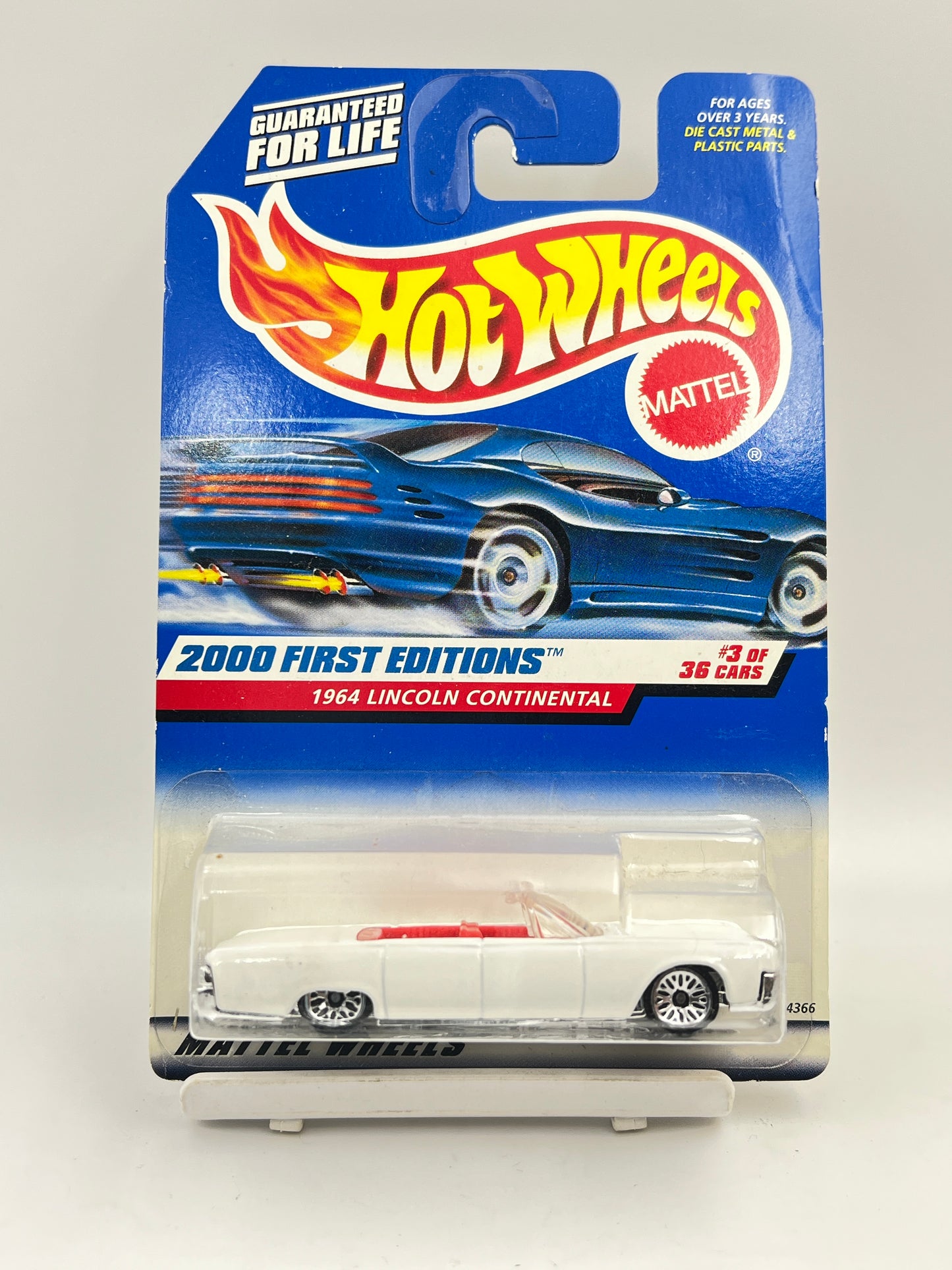 MILD CARD BEND - HOT WHEELS - 1964 LINCOLN CONTINENTAL - WHITE - 3C