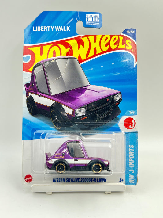 HEAVY CREASED CARD - IMPORTED - HOT WHEELS -  TOONED NISSAN SKYLINE 2000GT-R LBWK - 3C