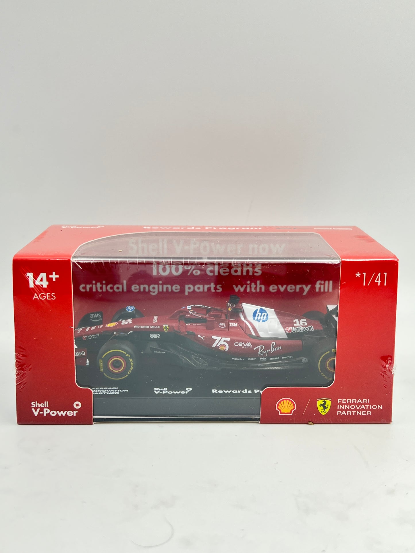 BBURAGO - SHELL V-POWER COLLAB - 1:41 SCALE - FERRARI SF25