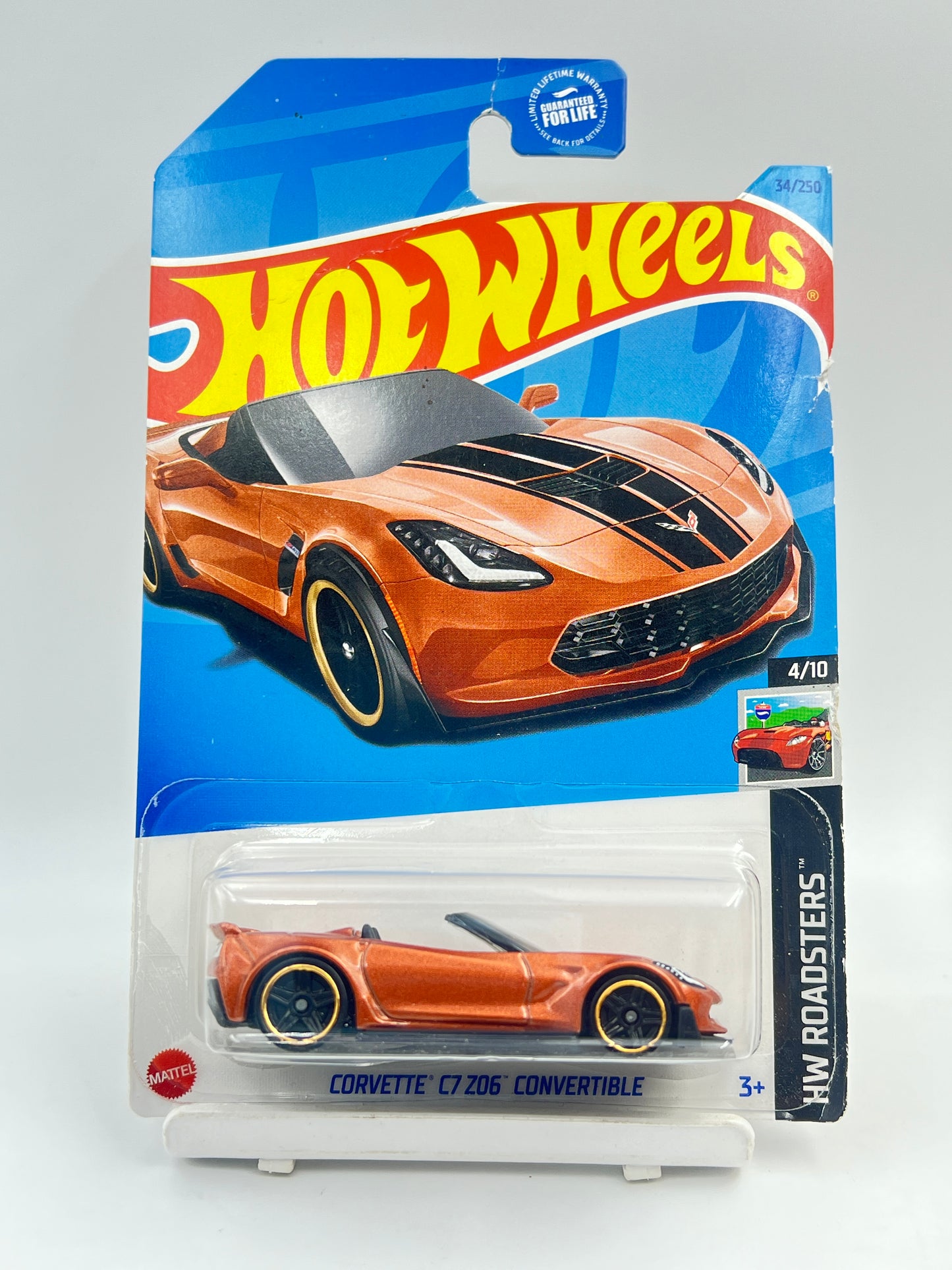 MILD CARD DAMAGE - HOT WHEELS - CORVETTE C7 Z06 CONVERTIBLE - 3C