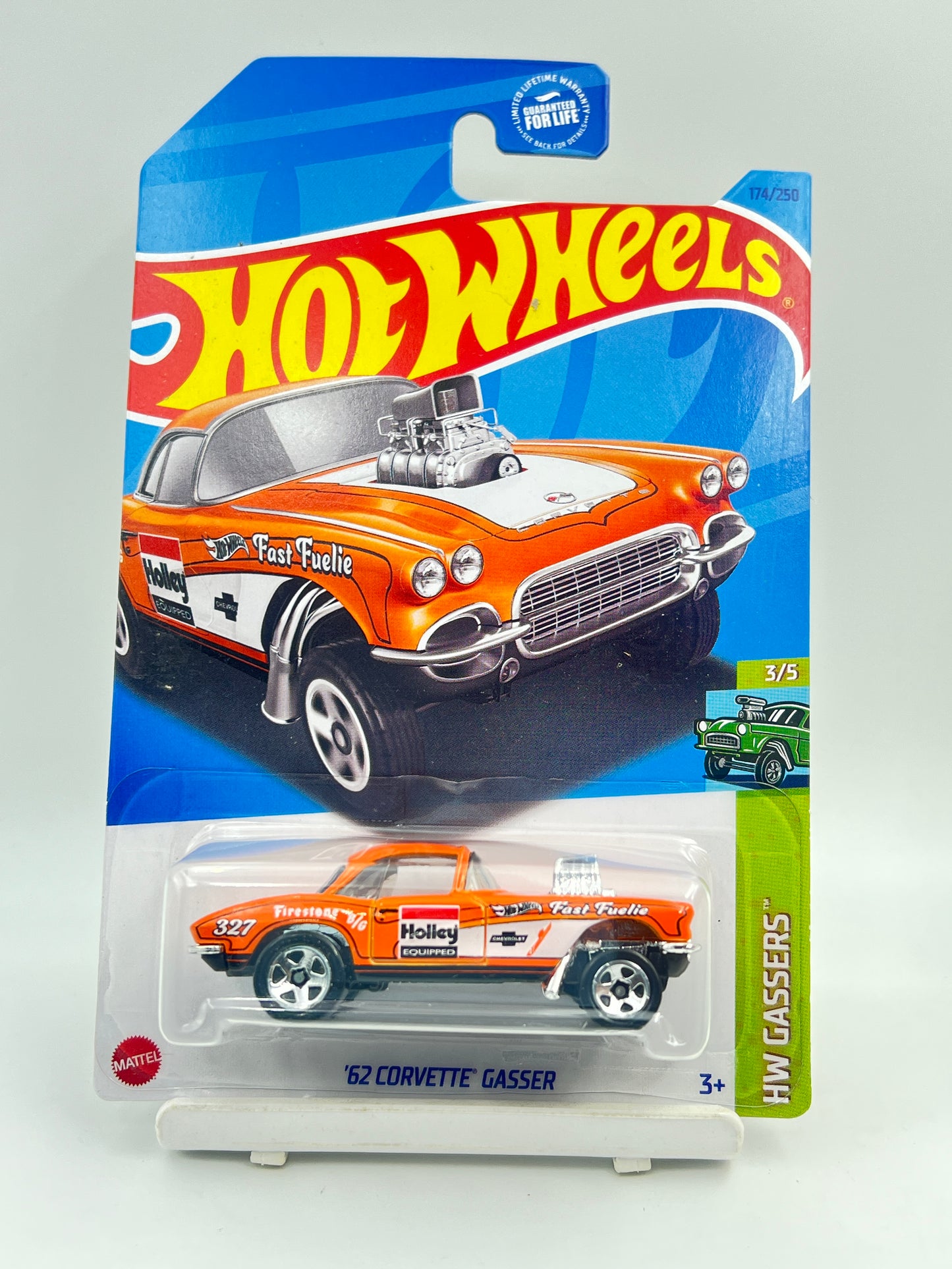 IMPORTED - HOT WHEELS -  62 CORVETTE GASSER - ORANGE - 3A