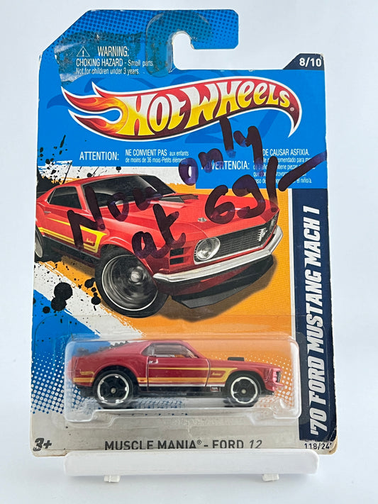 70 FORD MUSTANG MACH 1 - CARD AS IN IMAGE- 3B - Its Fun- Hot wheels - matchbox - diecast