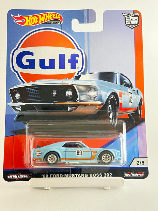 BLISTER CRACK - GULF - 69 FORD MUSTANG BOSS 302 - 1A - Its Fun- Hot wheels - matchbox - diecast